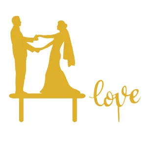 تاپر کیک هانستو مدل Wedding کد TP097 مجموعه 2 عددی