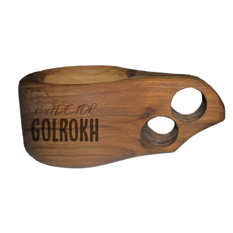 لیوان چوبی مدل گلرخ