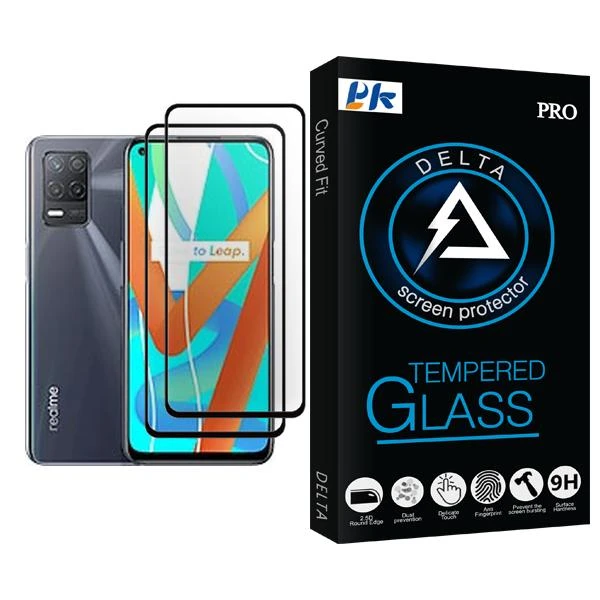 محافظ صفحه نمایش پی کی مدل Delta Glass MIX002 مناسب برای گوشی موبایل ریلمی V13 5G بسته دو عددی