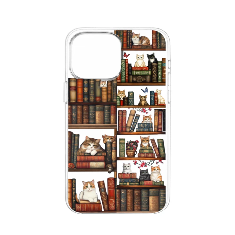 کاور طرح Cats & books مناسب برای گوشی موبایل اپل Iphone 14 Pro