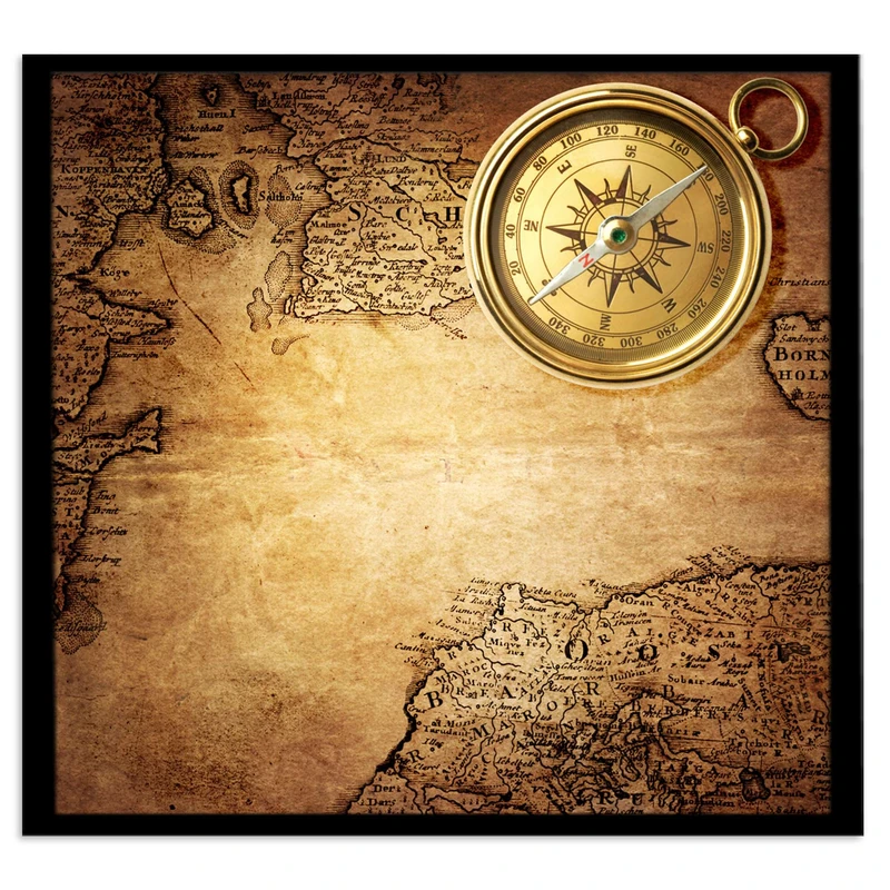 تابلو بکلیت طرح نقشه و قطب نما مدل B-s1386