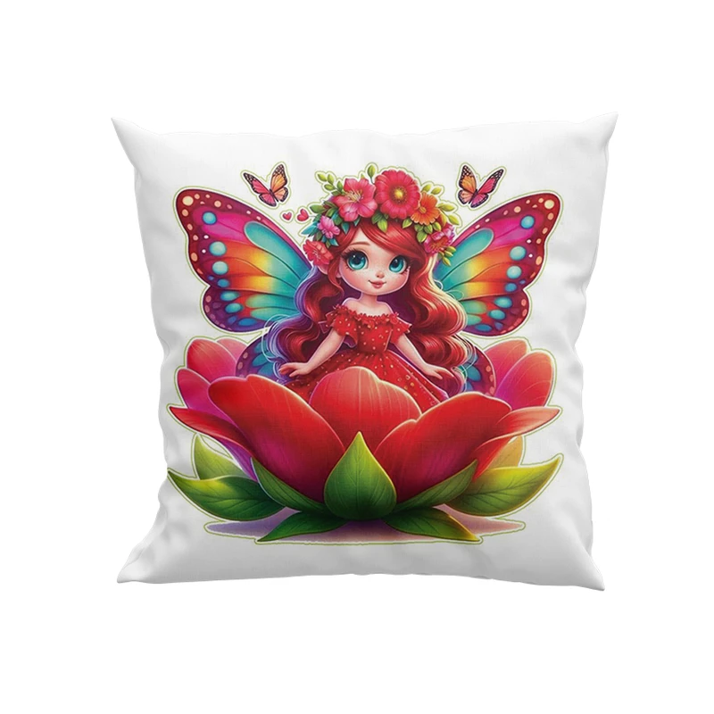 کوسن کودک پاد آفرین مدل فرشته و گل و پروانه ها کد DKK853