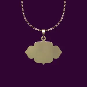 گردنبند طلا 18 عیار زنانه مدوپد مدل شکل هندسی کد P2-1-1303