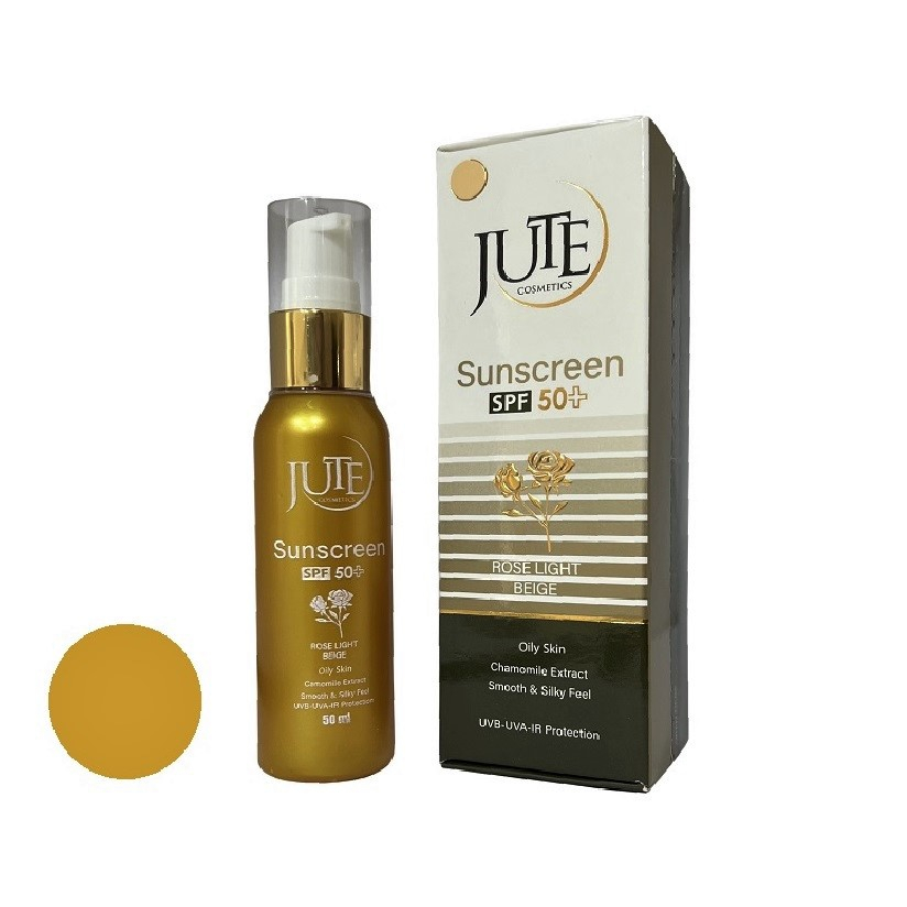 کرم ضد آفتاب رنگی ژوت SPF 50 مدل رز لایت ‌مناسب برای پوست‌های چرب حجم 50 میلی‌لیتر