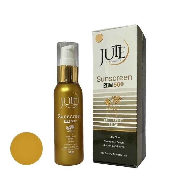 کرم ضد آفتاب رنگی ژوت SPF 50 مدل رز لایت ‌مناسب برای پوست‌های چرب حجم 50 میلی‌لیتر