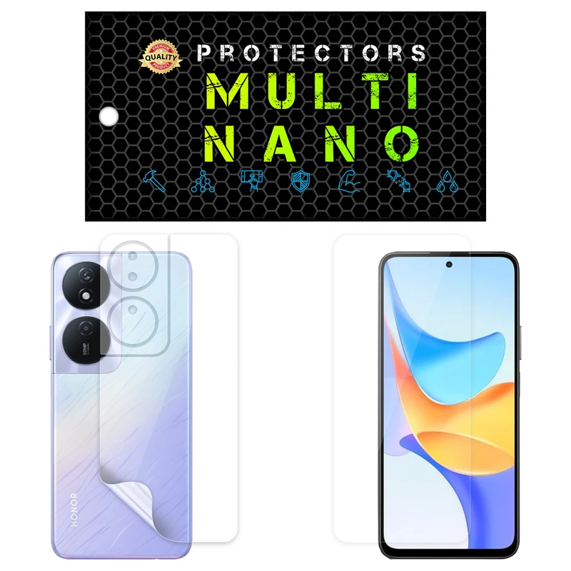 محافظ صفحه نمایش مولتی نانو مدل X-SFT مناسب برای گوشی موبایل آنر Play 50 Plus به همراه محافظ پشت