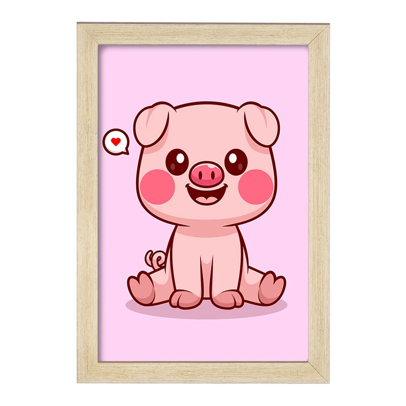 تابلو خندالو مدل حیوانات بامزه خوک کد 29719