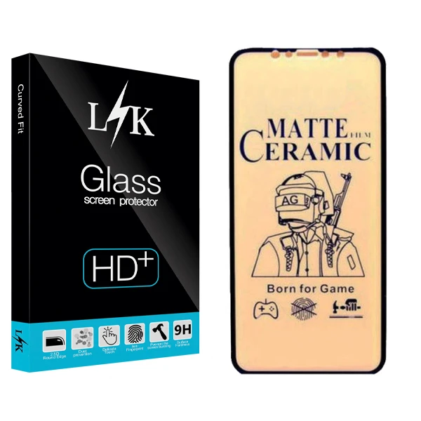 محافظ صفحه نمایش سرامیکی مات ال کی مدل +HD مناسب برای گوشی موبایل اپل Iphone xs max/11promax