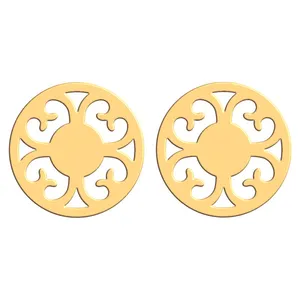گوشواره طلا 18 عیار زنانه فرشته مدل اسلیمی WEL-000011