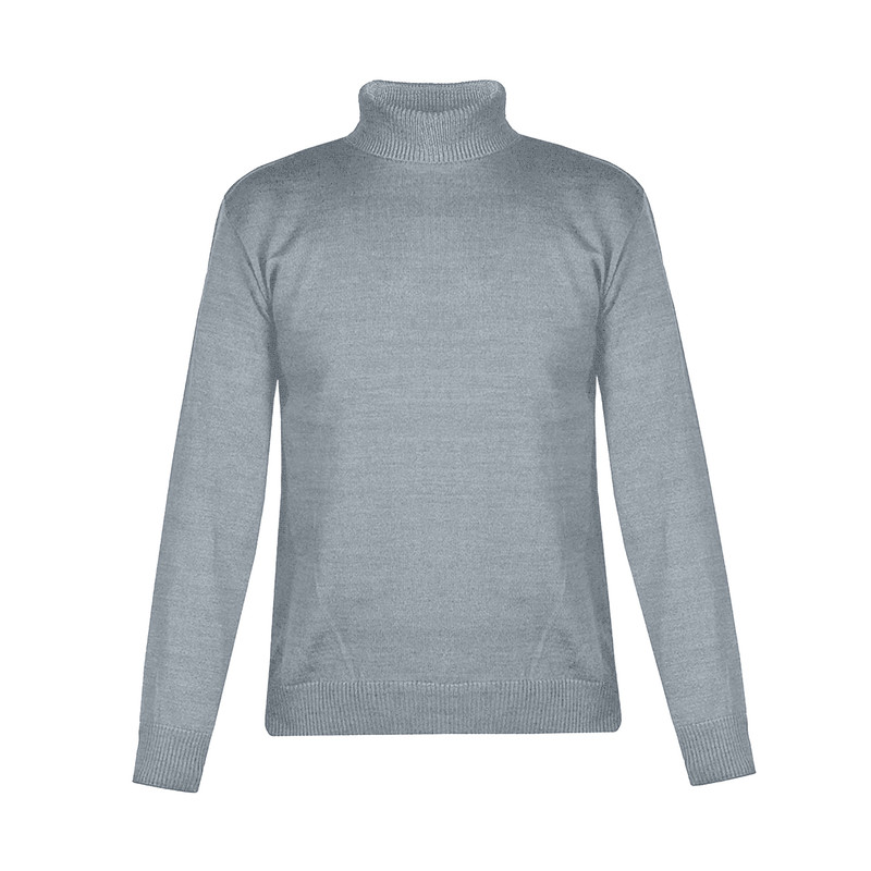 پلیور یقه اسکی مردانه کد TN21 رنگ نقره ای