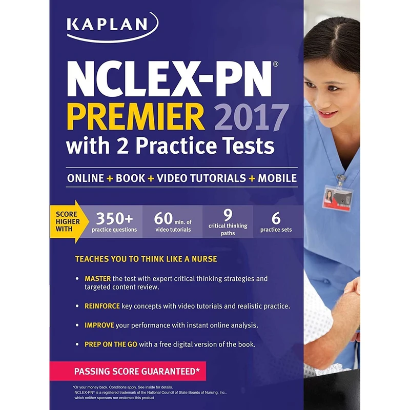 کتاب NCLEX-PN Premier 2017 with 2 Practice Tests اثر Kaplan Test Prep انتشارات Kaplan Publishing