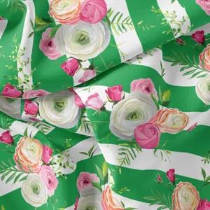 پارچه لباس مدل کرپ حریر طرح گل کد 9156G