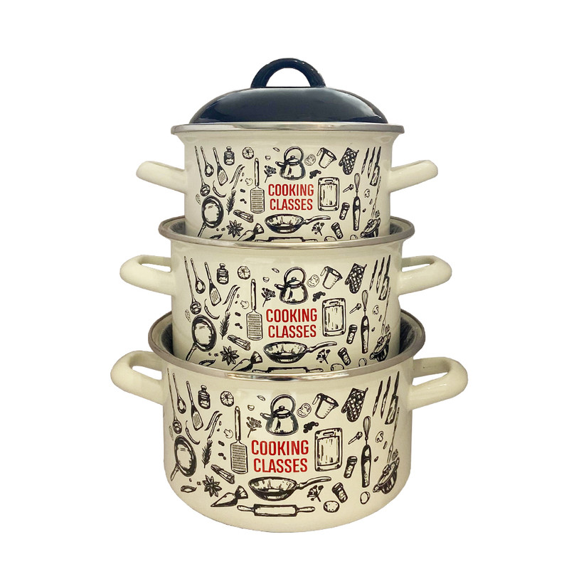 سرویس قابلمه 6 پارچه مدل لعابی کد 4370