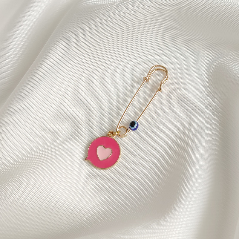 سنجاق سینه دخترانه لیمونار گالری مدل قلب نوتیفیکیشن