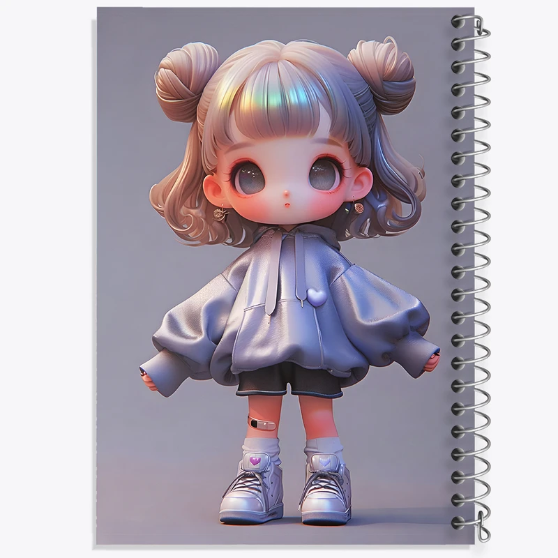 دفتر مشق 100 برگ خندالو طرح دخترانه کد N5348