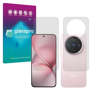 Glass Pro Resistant model transparent screen protector suitable for Vivo X200 Pro Mini mobile phone along with the back protector