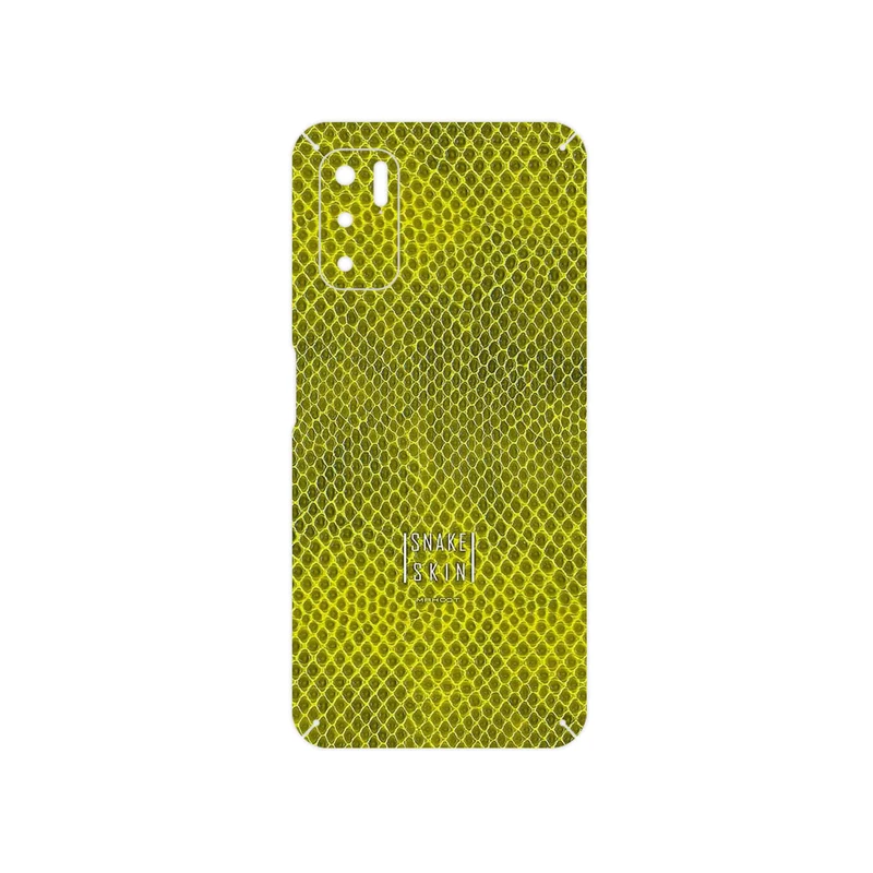 برچسب پوششی ماهوت مدل Yellow Snake Skin مناسب برای گوشی موبایل شیائومی Redmi Note 10 5G