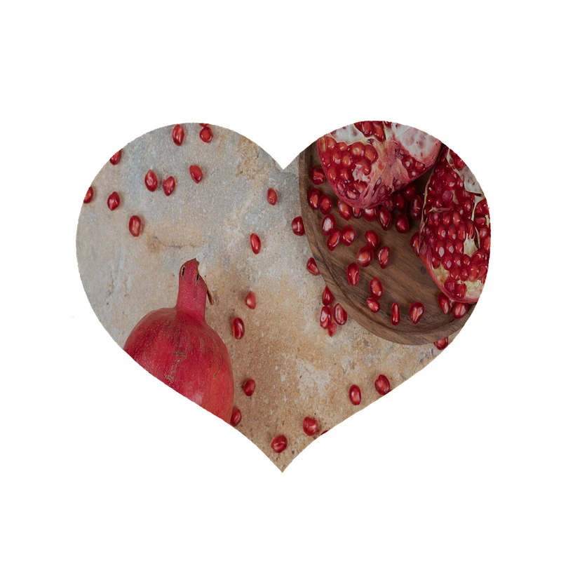 پادری مدل قلب طرح انار کد 8417 سایز 90 × 90 سانتی متر