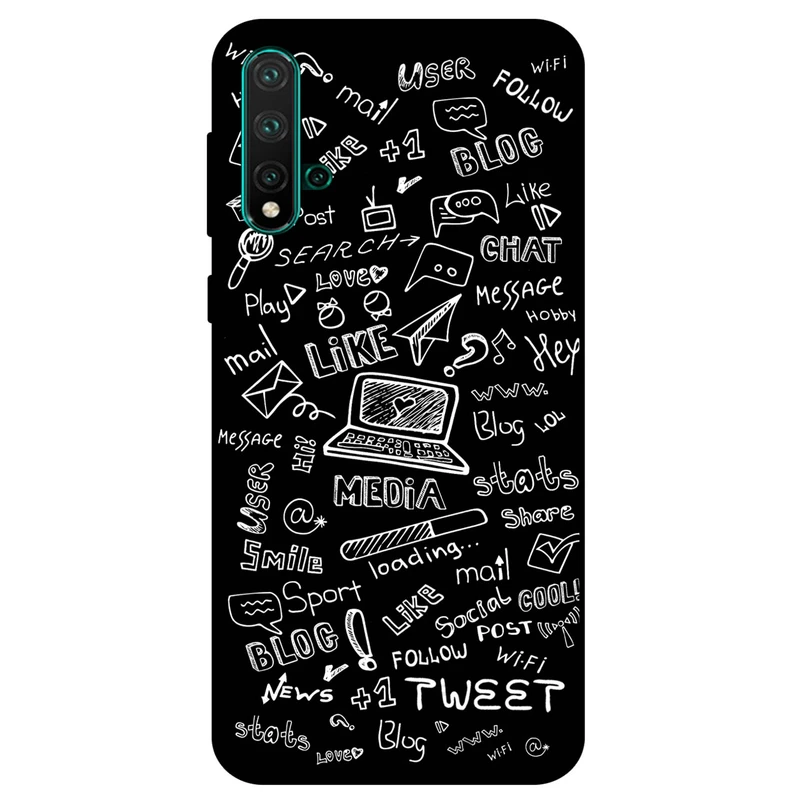 کاور مگافون طرح رسانه های اجتماعی مدل 1898 مناسب برای گوشی موبایل هوآوی Nova 5