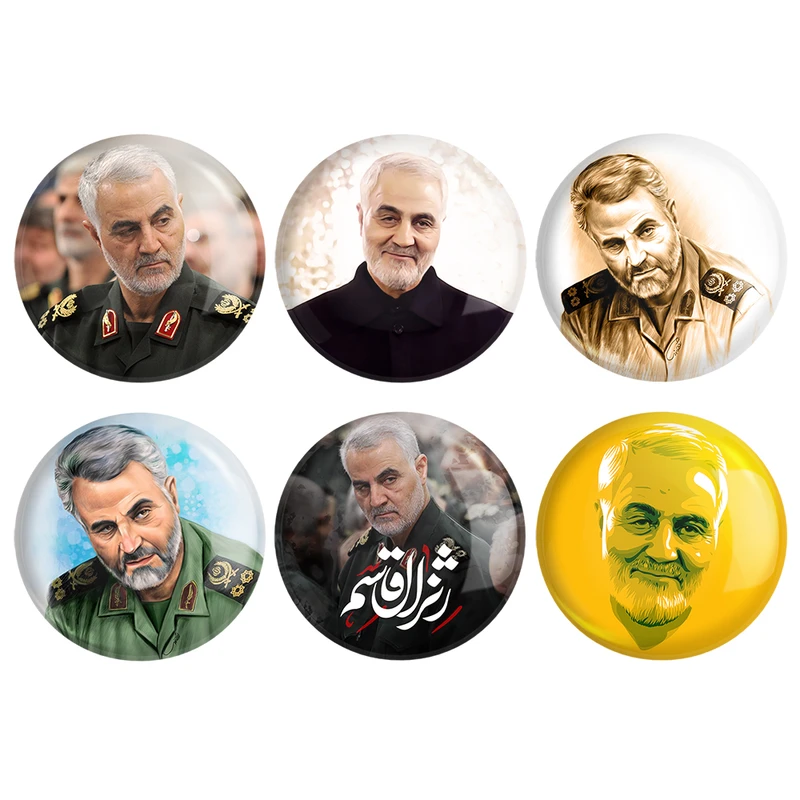 مگنت خندالو طرح سردار قاسم سلیمانی کد 138B مجموعه 6 عددی