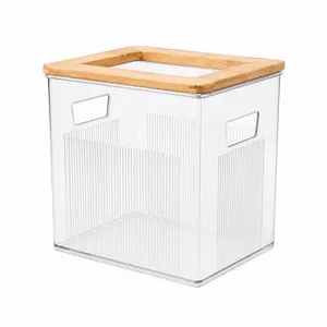 سطل زباله لیمون مدل چوبی کد HS2501 گنجایش 5 لیتر