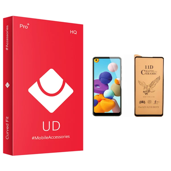 محافظ صفحه نمایش سرامیکی یو دی مدل +PRO مناسب برای گوشی موبایل سامسونگ Galaxy A21