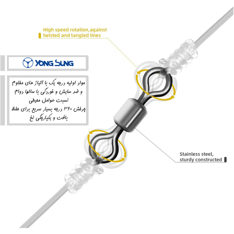 هرزگرد ماهیگیری یانگ سانگ مدل NI-2 سایز 2.0 بسته 10 عددی