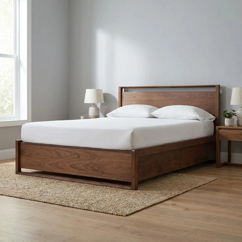 تخت خواب ملامینه دونفره هیراد مدل Z120 سایز 170×205 سانتی متر