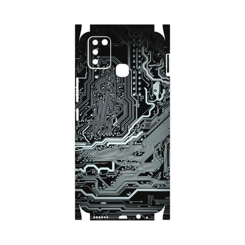 برچسب پوششی ماهوت مدل Black-Printed-Circuit-Board-FullSkin مناسب برای گوشی موبایل اینفینیکس Smart 6 X657B