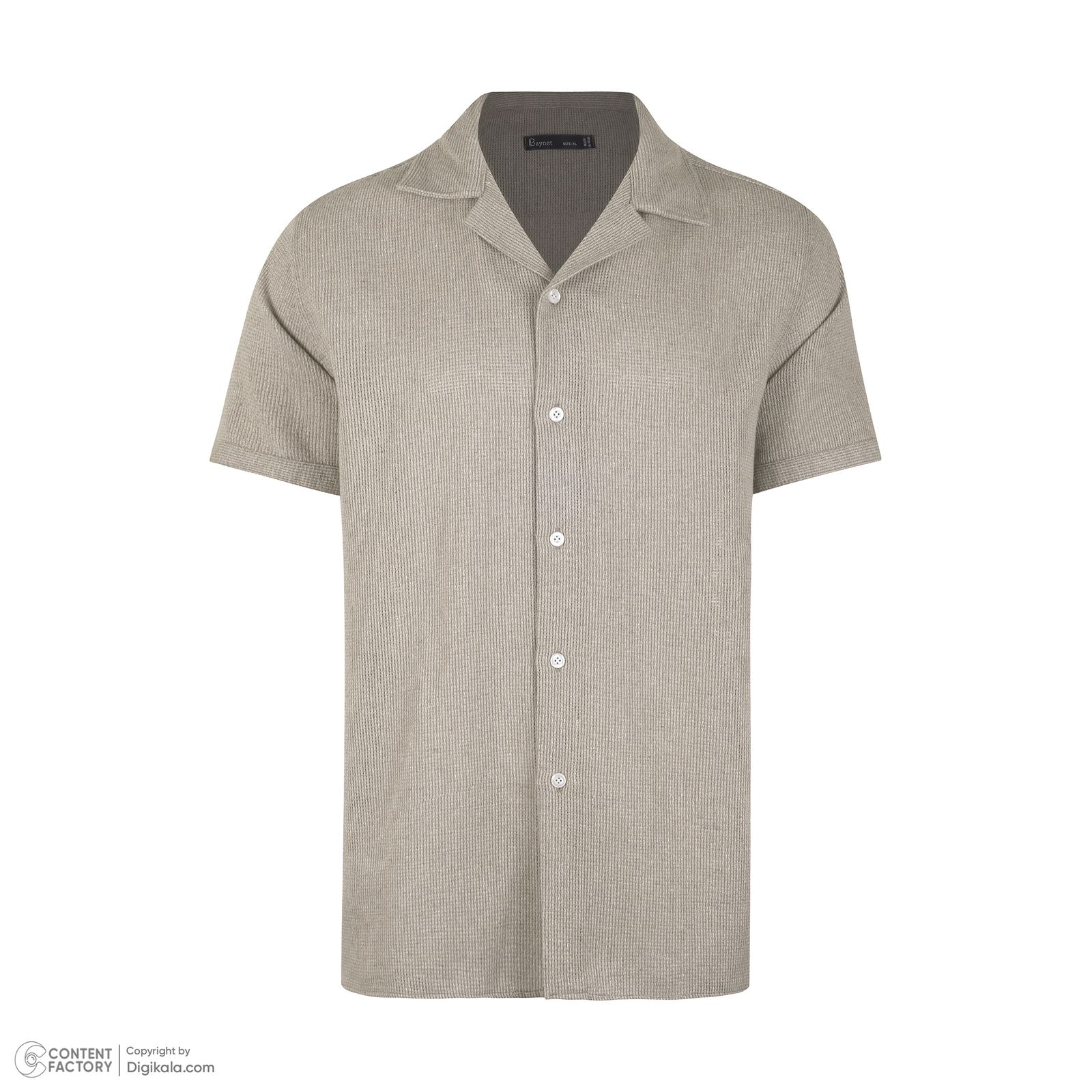 پیراهن آستین کوتاه مردانه باینت مدل 772-4 رنگ کرم -  - 3