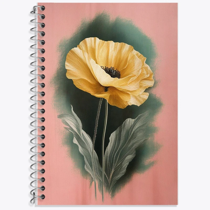 دفتر زبان 50 برگ خندالو مدل سه خط طرح گل کد F1751