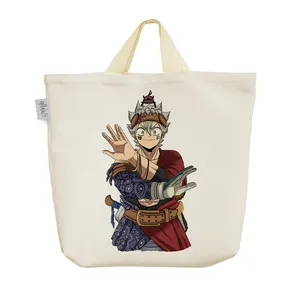 ساک خرید خندالو مدل آستا انیمه شبدر سیاه کد 950