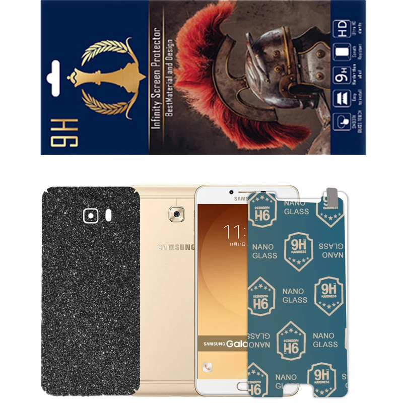 محافظ صفحه نمایش اینفینیتی مدل PRO مناسب برای گوشی موبایل سامسونگ GALAXY C9 PRO به همراه برچسب پوششی