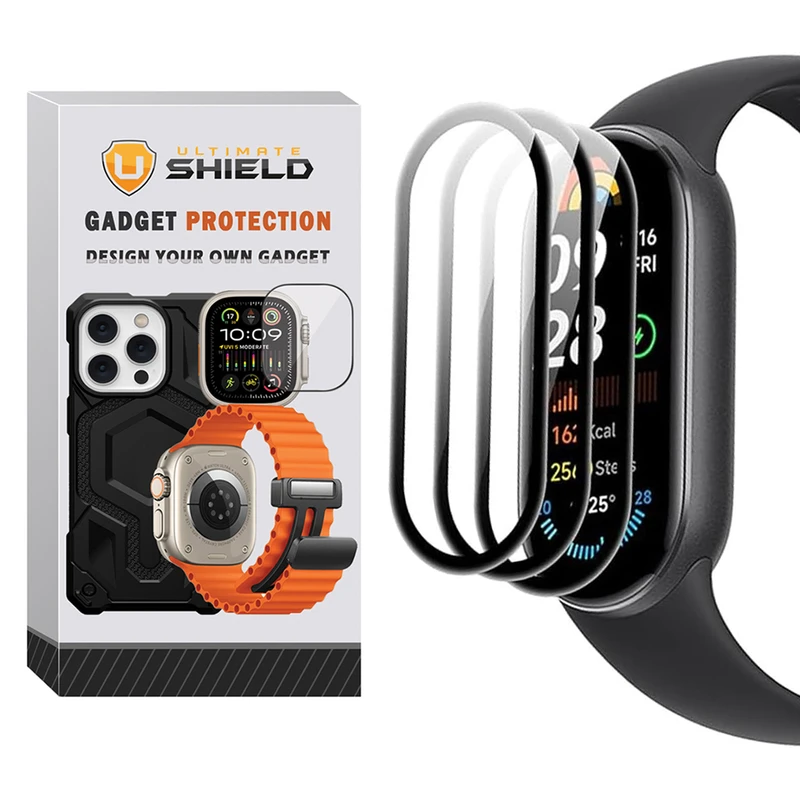 محافظ صفحه نمایش نانو آلتیمیت شیلد مدل Pmma-UL مناسب برای ساعت هوشمند شیائومی Mi band 9 بسته سه عددی
