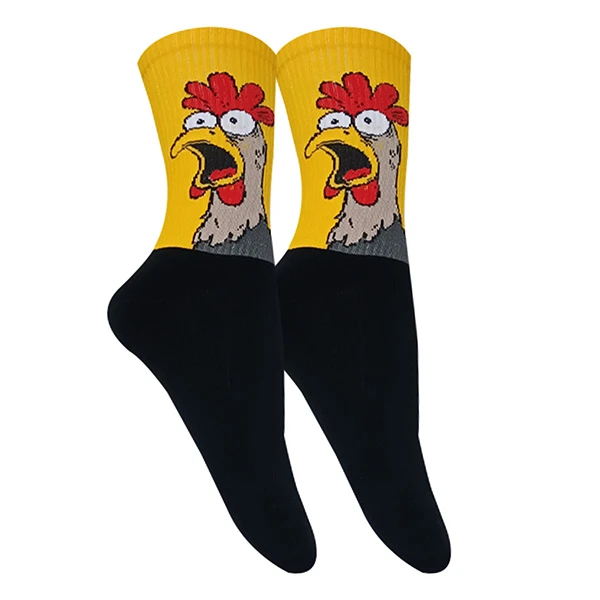 جوراب ساق بلند پسرانه تن پوش هنگامه مدل پنبه کش اسپرت خروس کد KH1