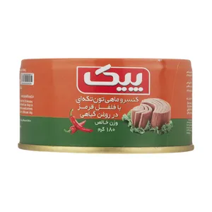 کنسرو تن ماهی با فلفل پیک وزن 180 گرم