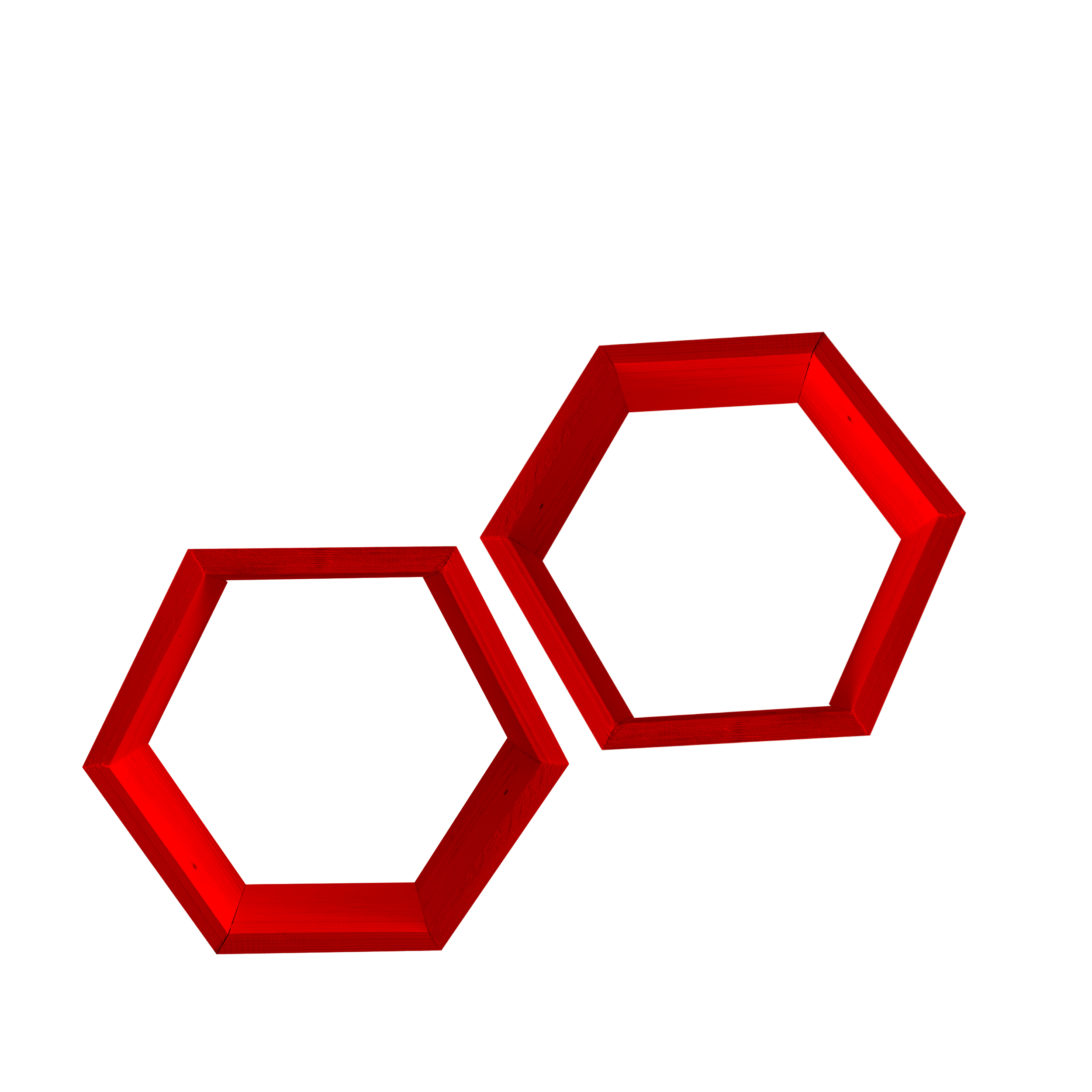 شلف دیواری مدل شش ضلعی کد 121 مجموعه 2 عددی