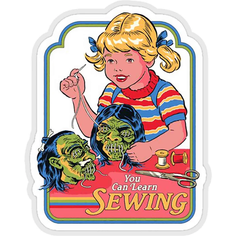 استیکر لپ تاپ طرح you can learn sewing کد ST2080