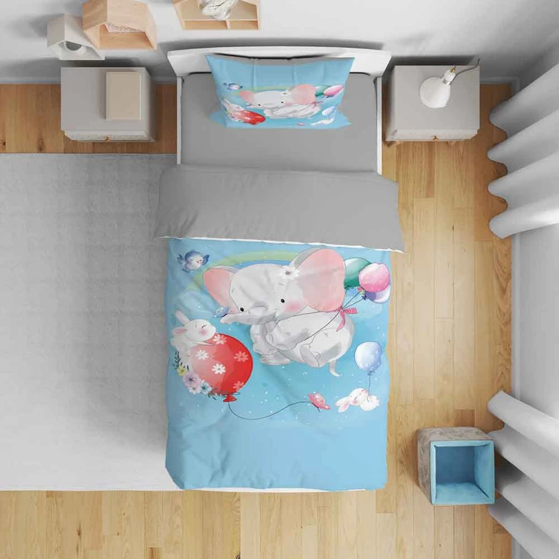 سرویس روتختی نوپه هوم مدل فیل کوچولو T5999 تک نفره 5 تکه