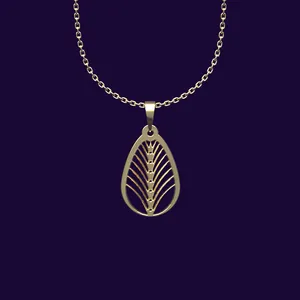 گردنبند طلا 18 عیار زنانه مدوپد مدل هندسی کد CC2-1-1282