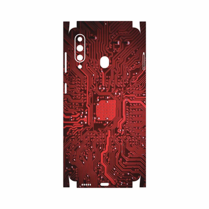 برچسب پوششی ماهوت مدل Red Printed Circuit Board-FullSkin مناسب برای گوشی موبایل سامسونگ Galaxy A60