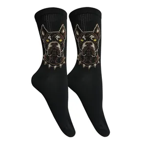 جوراب ساق بلند تن پوش هنگامه مدل پنبه‌کش‌اسپرت سگ دوبرمن 