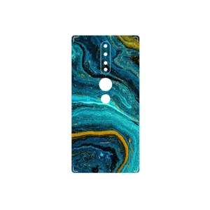 MAHOOT Turquoise marblewith golden streaks Cover Sticker for Lenovo Phab2 Pro