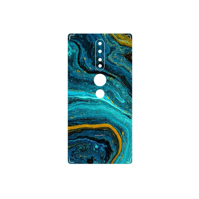 برچسب پوششی ماهوت مدل Turquoise marblewith golden streaks مناسب برای گوشی موبایل لنوو Phab2 Pro