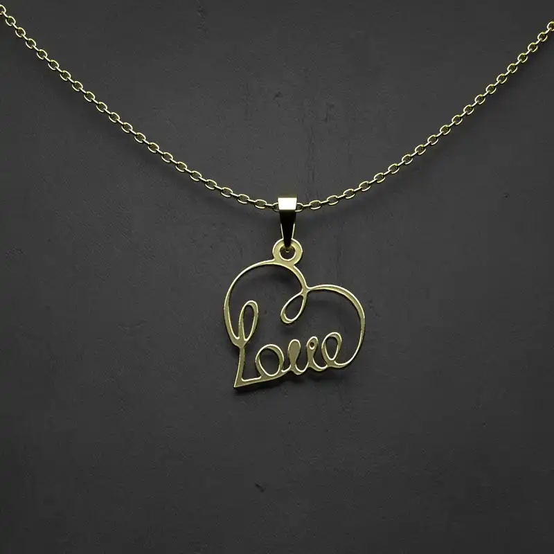 گردنبند طلا 18 عیار زنانه مدوپد مدل  طرح قلب کد NN1013