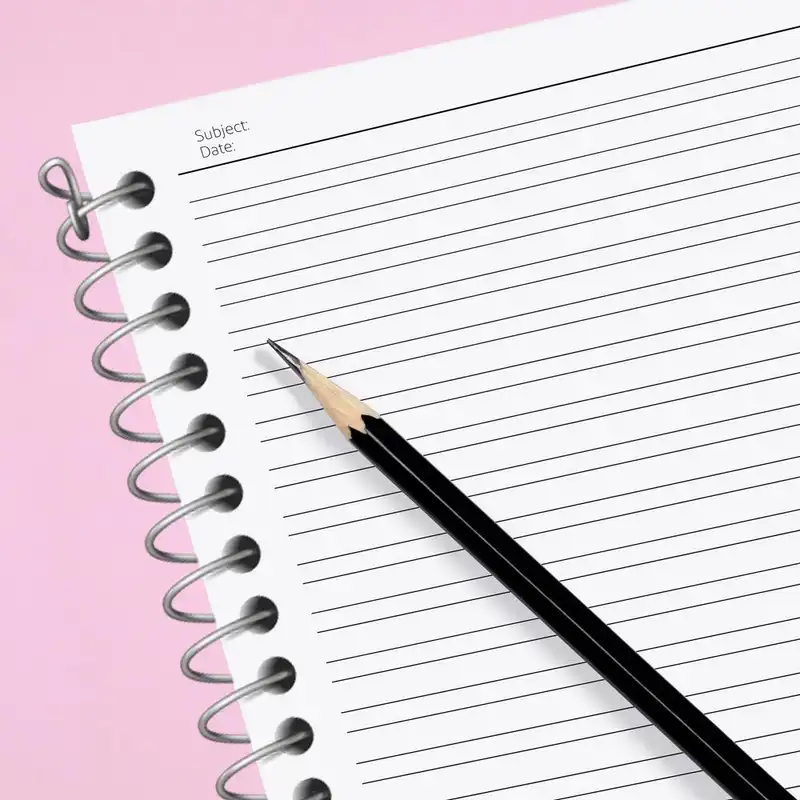 دفتر زبان 50 برگ خندالو مدل دو خط طرح دخترانه کد 25652