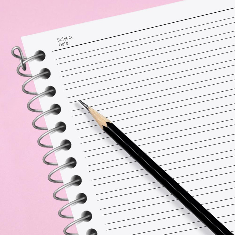 دفتر زبان 50 برگ خندالو مدل دو خط طرح دخترانه فانتزی کد 25745