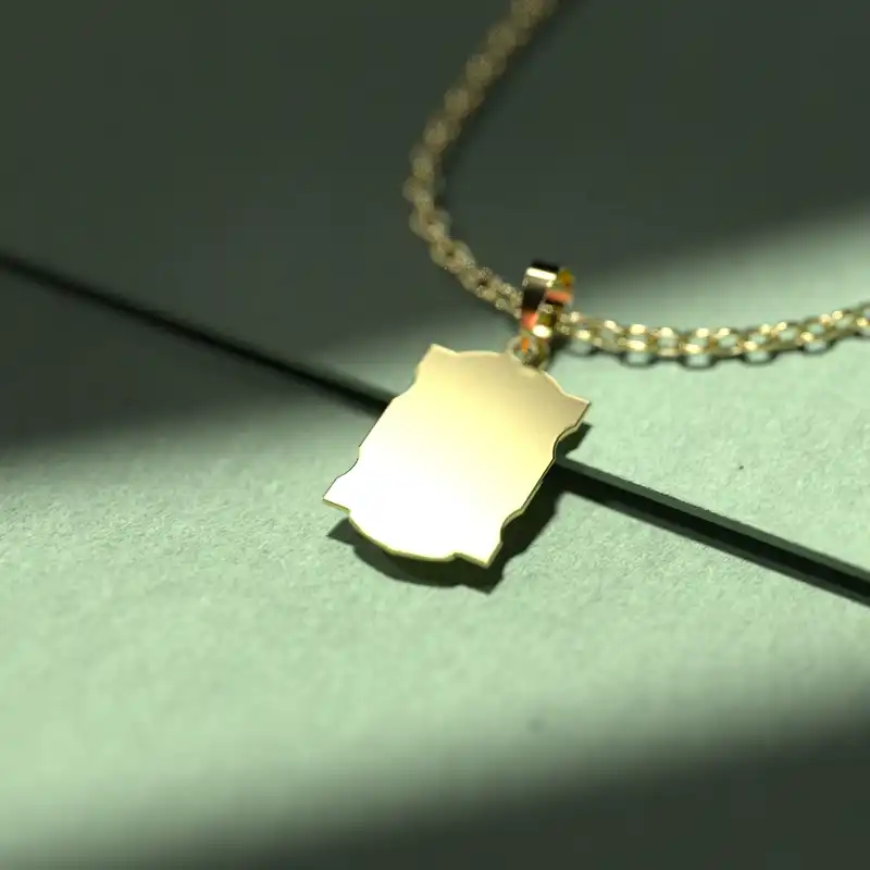 گردنبند طلا 18 عیار زنانه مدوپد مدل شکل هندسی کد P2-1-1060