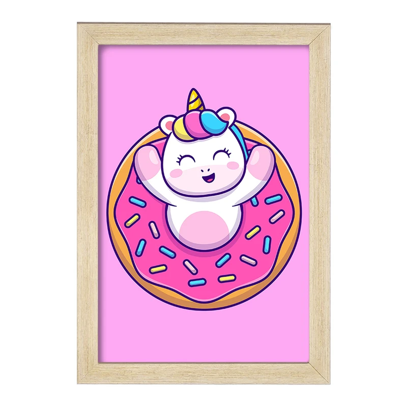 تابلو خندالو مدل اسب تک شاخ یونیکورن  کد 3830