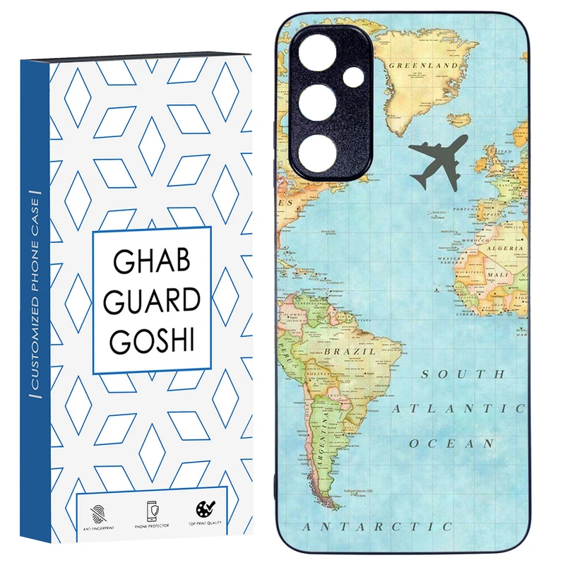 کاور قاب گارد گوشی طرح نقشه جهان کد TPU-057 مناسب برای گوشی موبایل سامسونگ Galaxy A05s
